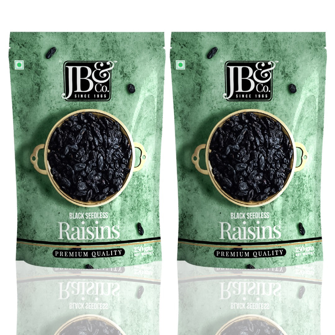 Afghan Seedless Black Raisins (Kali Kishmish) | 500g