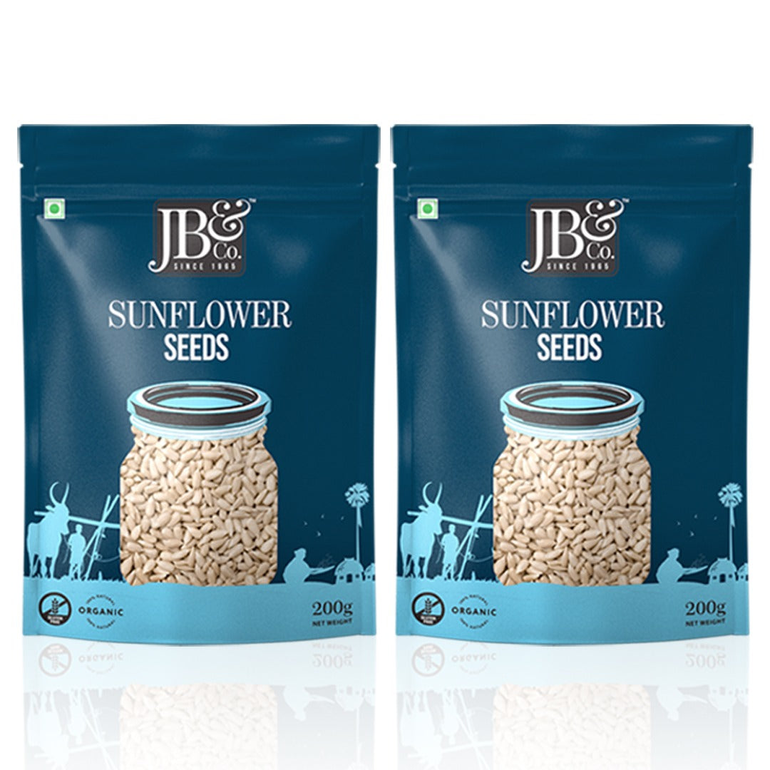 JB&CO Organic Sunflower Seeds kernals (200g X 2)