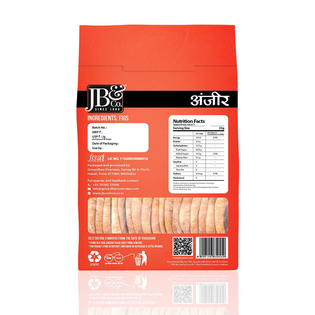 Elited Dried Figs (Anjeer) | 250g